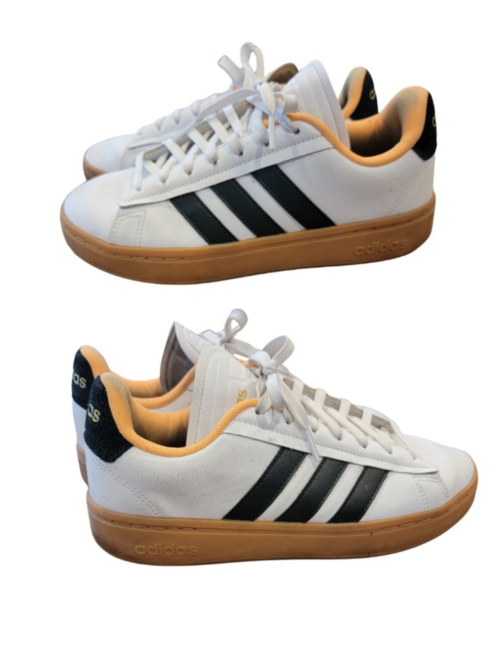 Adidas Grand Court Alpha in the White Flash Orange (GX8165) colorway